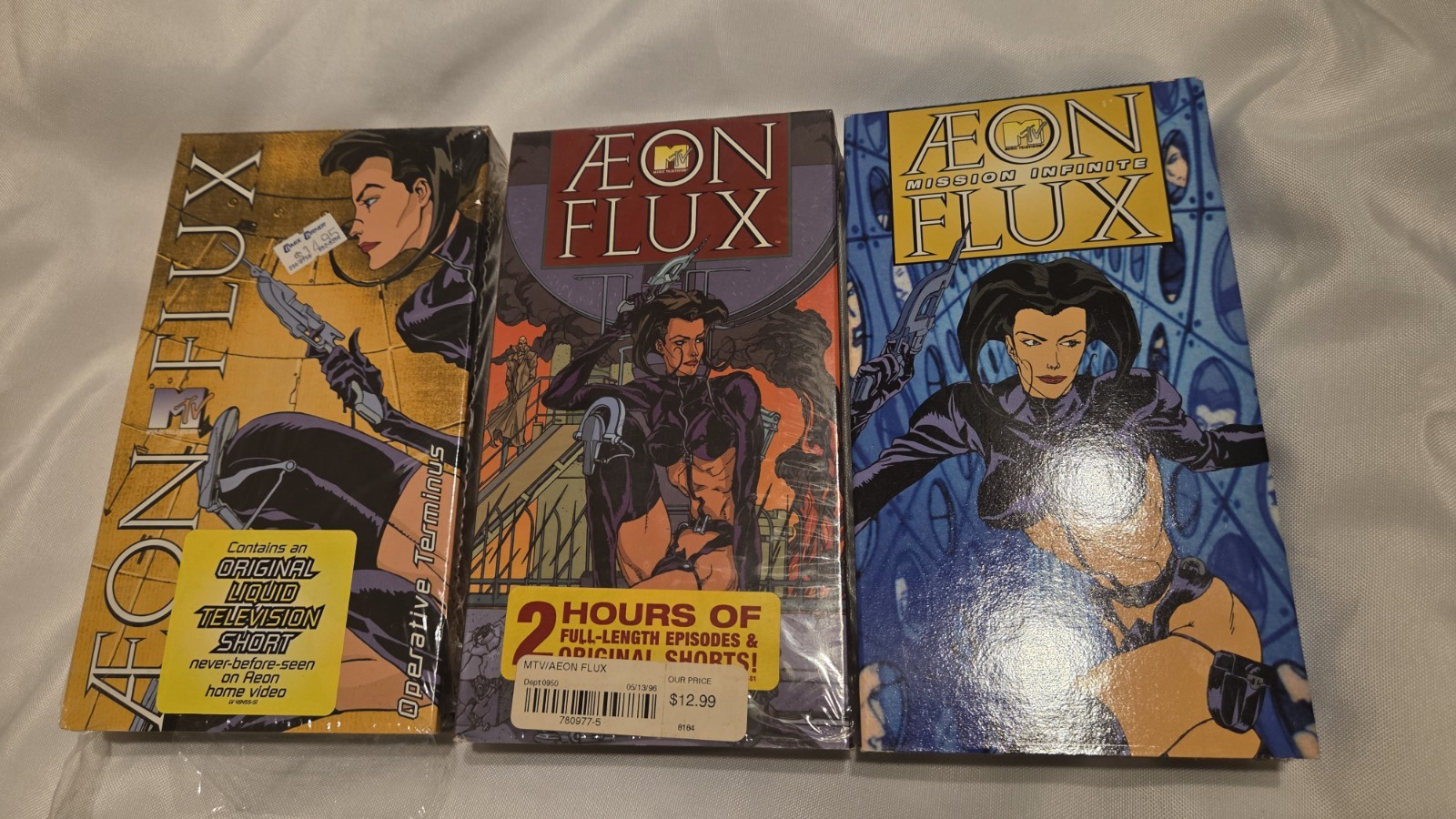 Aeon Flux VHS Set of 3 Tapes MTV/Liquid TV Animation Cult Classic Peter Chung