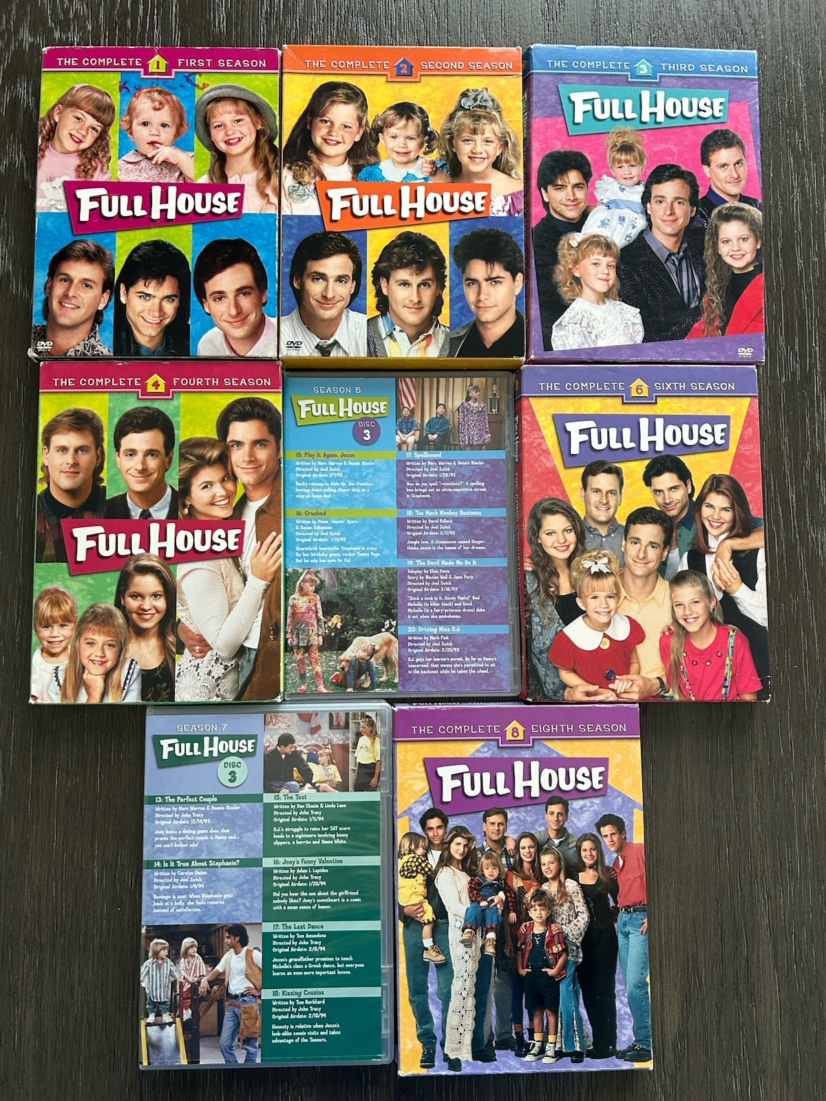 Full House DVD Seasons 1, 2, 3, 4, 5, 6, 7, 8 (season 5 Missing 2 Discs)