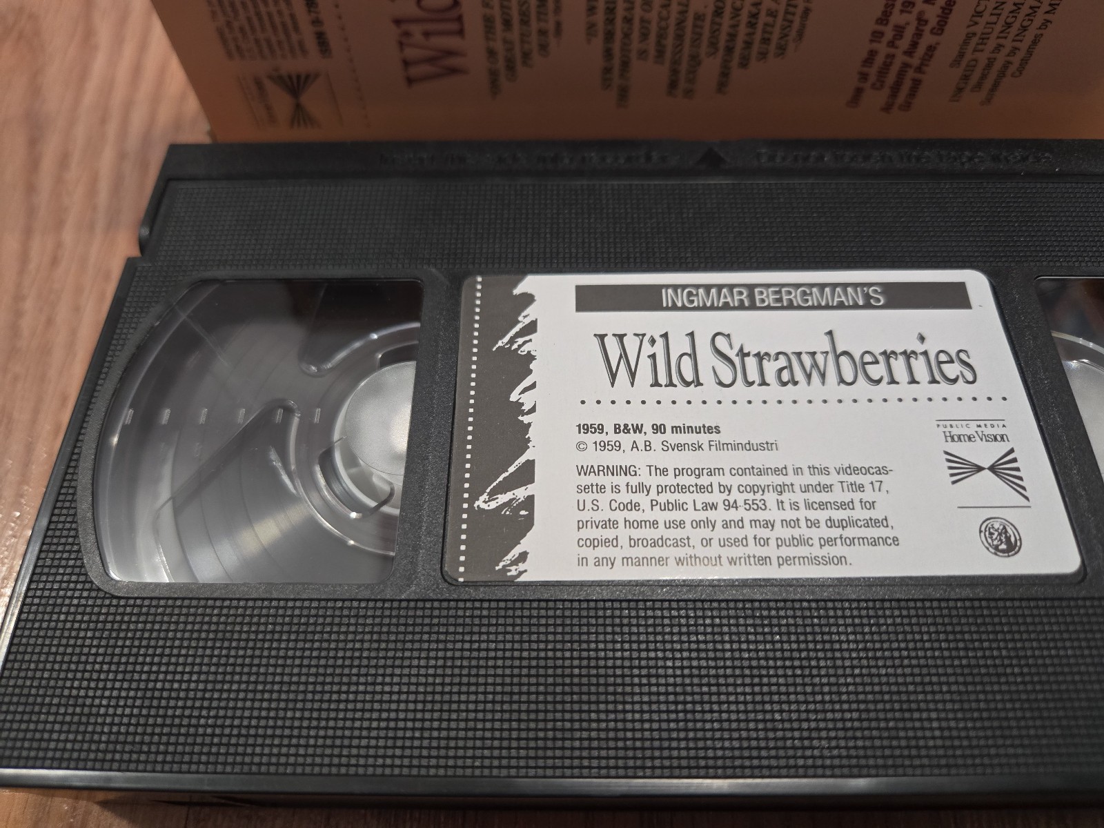 Wild Strawberries VHS Tape Ingmar Bergman Home Vision Cinema Video 1957 Swedish