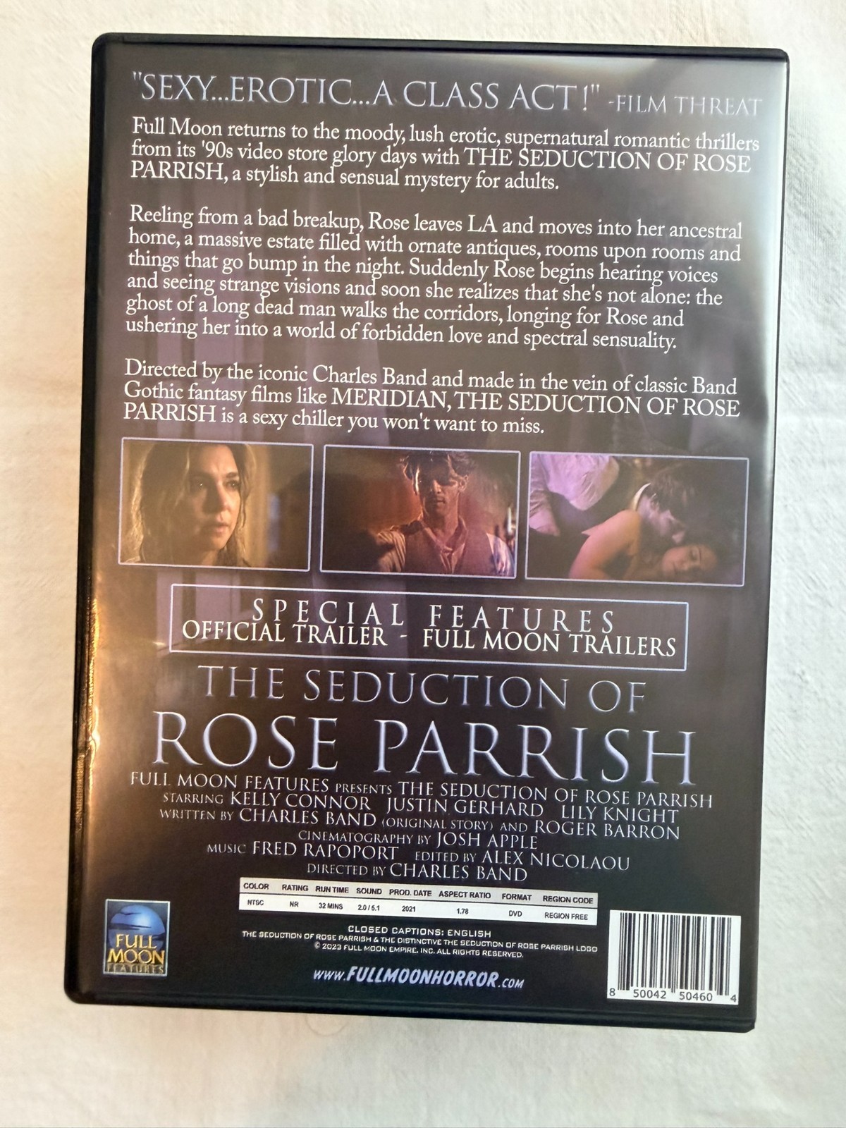 The Seduction of Rose Parrish DVD Full Moon Pictures horror Charles Band