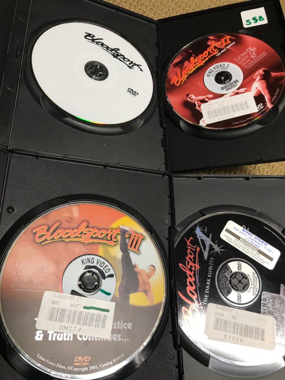 BLOODSPORT 1-4 DVD LOT Action Van Damme 90s Matial Arts 2 & 3 OOP RARE