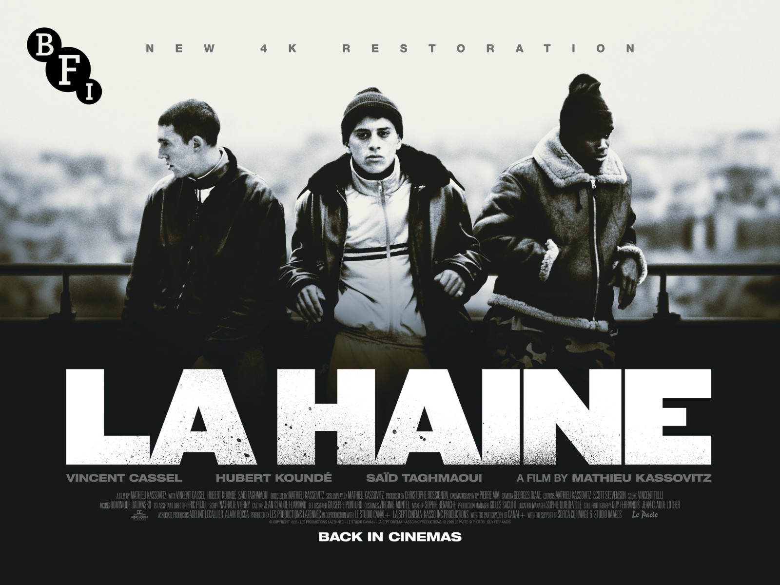 LA HAINE 1995 4K QUAD POSTER PRINT 30X40″ Vincent Cassel Mathieu Kassovitz