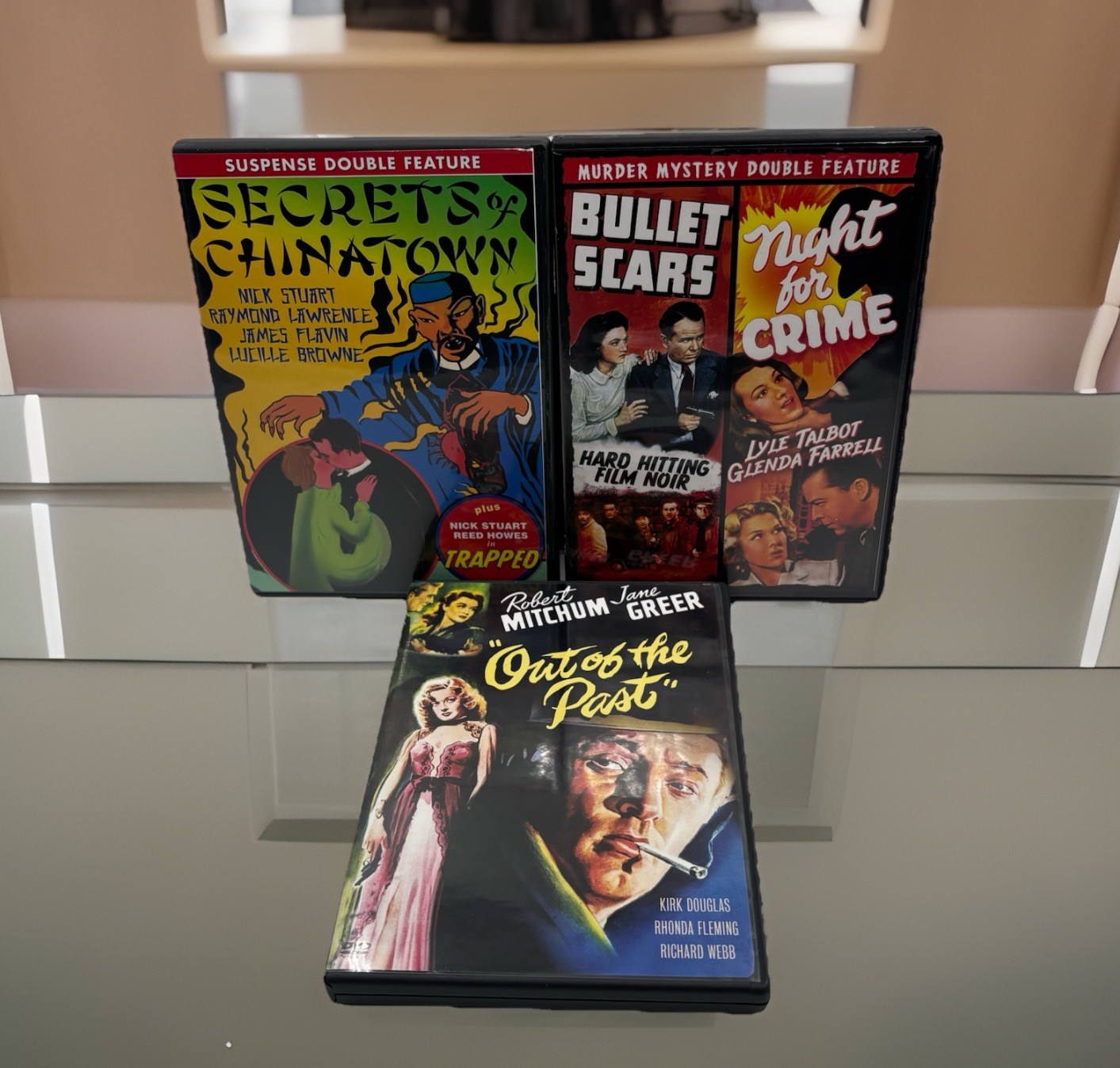 SECRETS OF CHINATOWN-TRAPPED-OUT OF THE PAST-BULLET SCARS-NIGHT FOR CRIME 3 DVDS