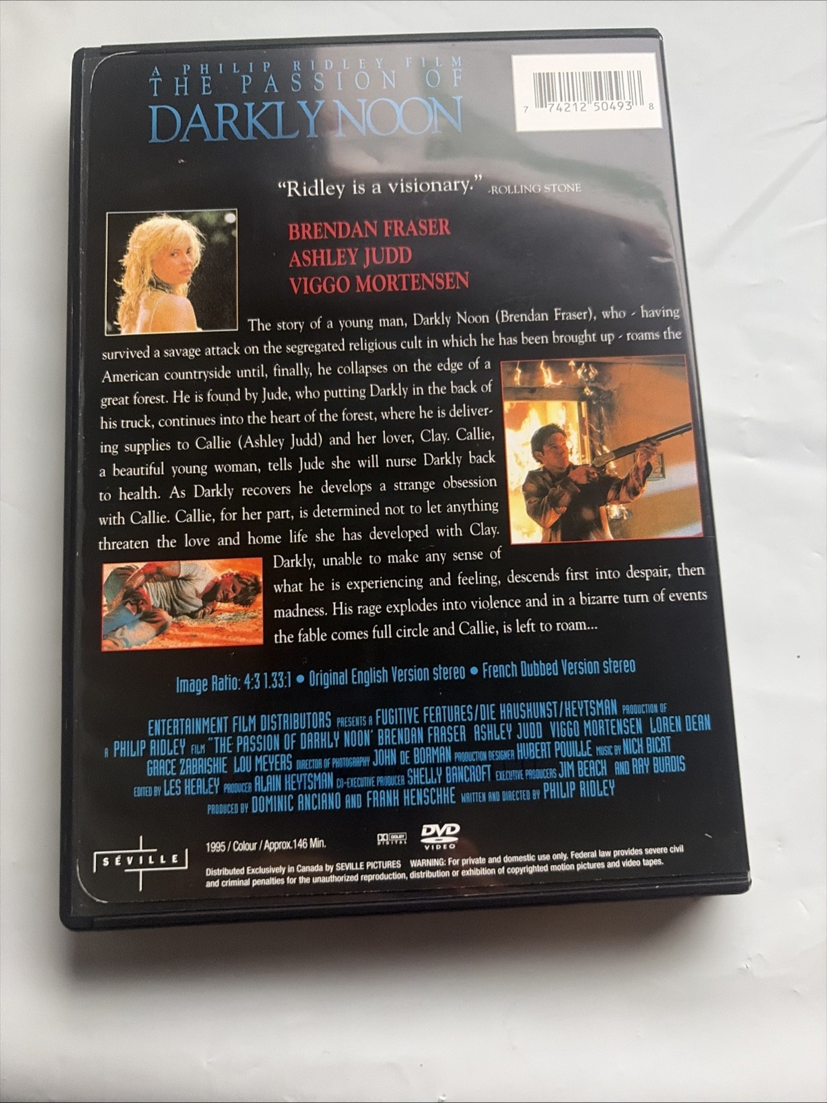 The Passion of Darkly Noon (DVD, 2008, Canadian)