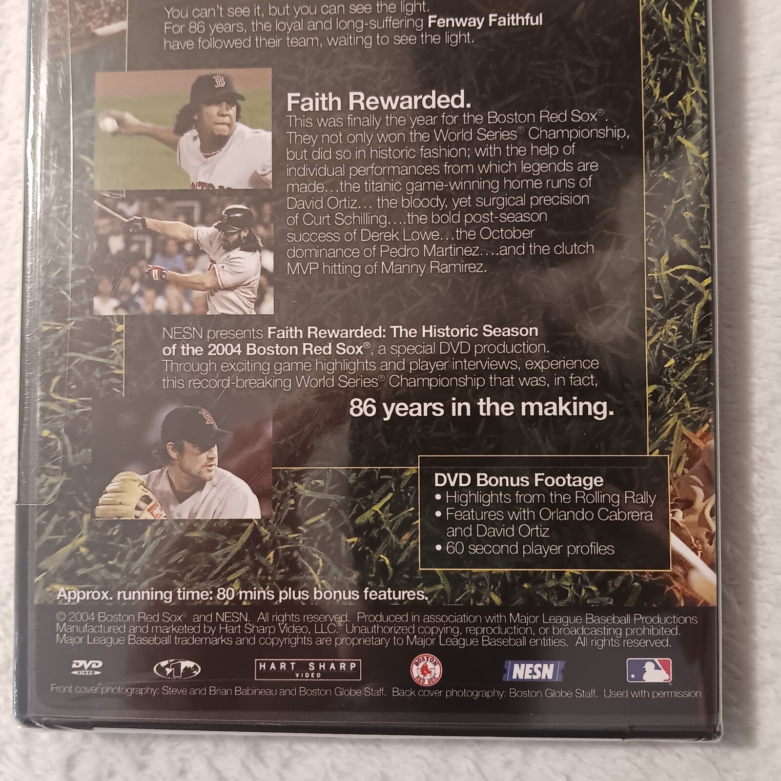 Faith Rewarded – Historic Season Of The 2004 Boston Red Sox DVD – New Sealed