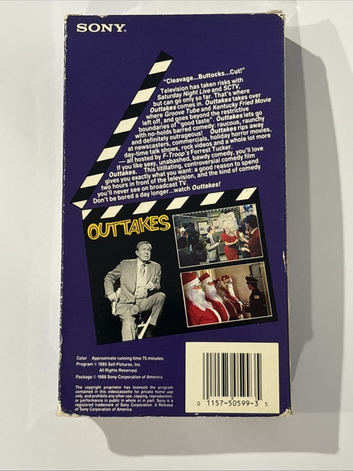 OUTTAKES – VHS – 1980s Sketch Comedy Film Sony RARE HTF TESTED