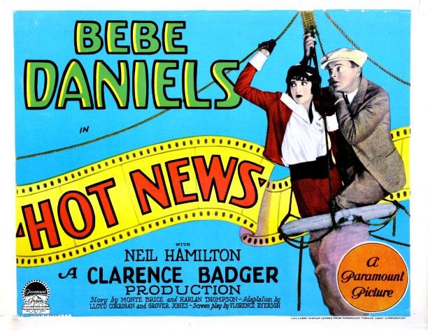 Old Movie Photo Hot News Poster Bebe Daniels Neil Hamilton 1928