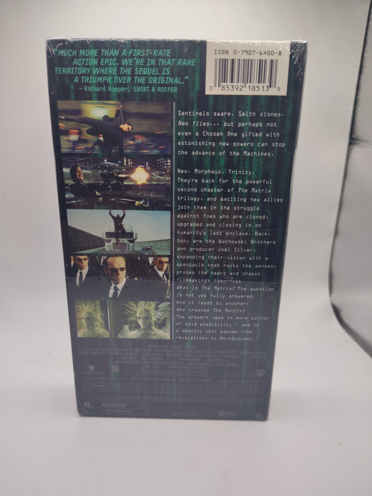 The Matrix Reloaded (VHS, 2003) Keanu Reeves Warner Watermark NEW SEALED