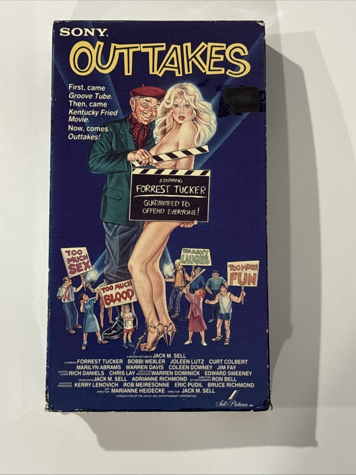 OUTTAKES – VHS – 1980s Sketch Comedy Film Sony RARE HTF TESTED
