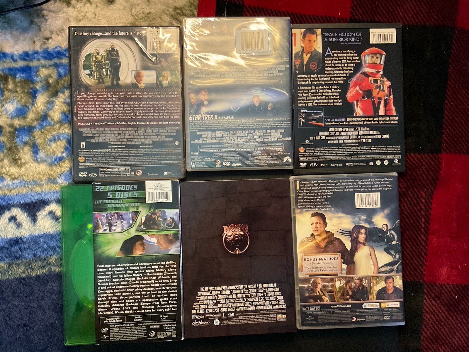 Lot Of 6 Sci Fi DVDs: 2010, Labyrinth SE, Dominion, Sliders, Star Trek + More