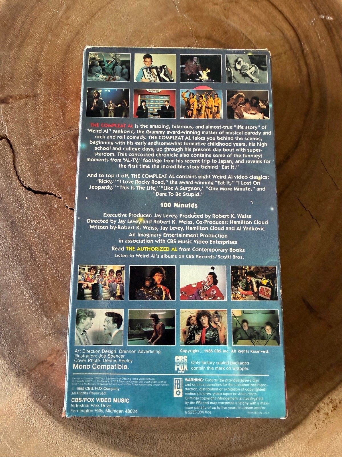 Weird Al Yankovic The Compleat Al BETA Betamax Tape 85 Music Video Mockumentary