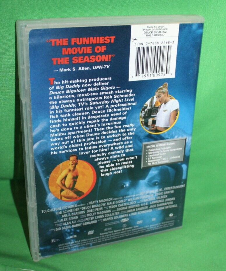 Deuce Bigalow Male Gigolo Pre Viewed Blockbuster DVD Movie