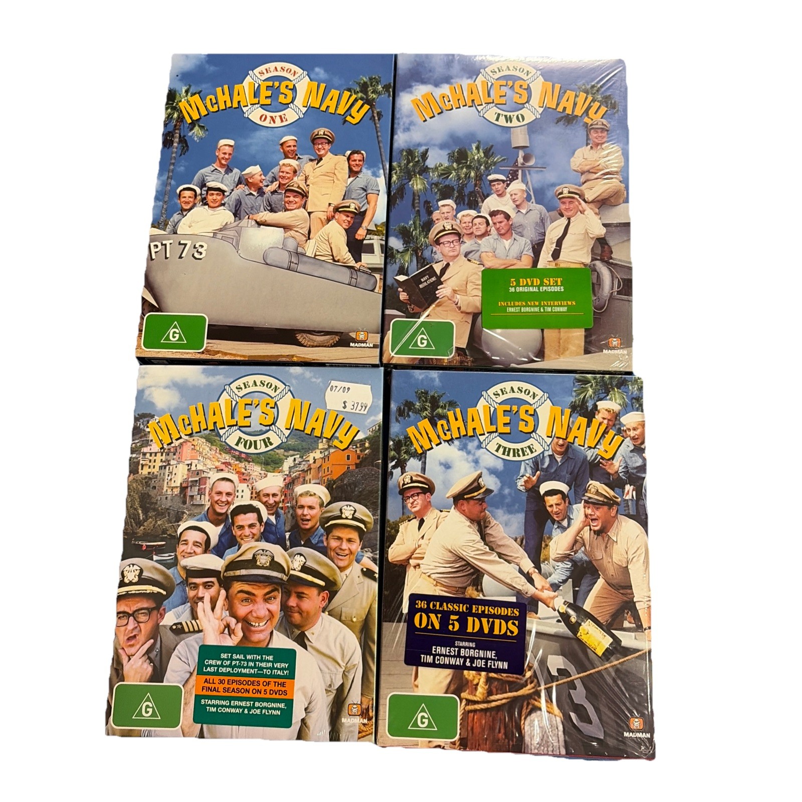 McHale’s Navy The Complete Series DVD Collection Seasons 1-4 (3 SEALED !)