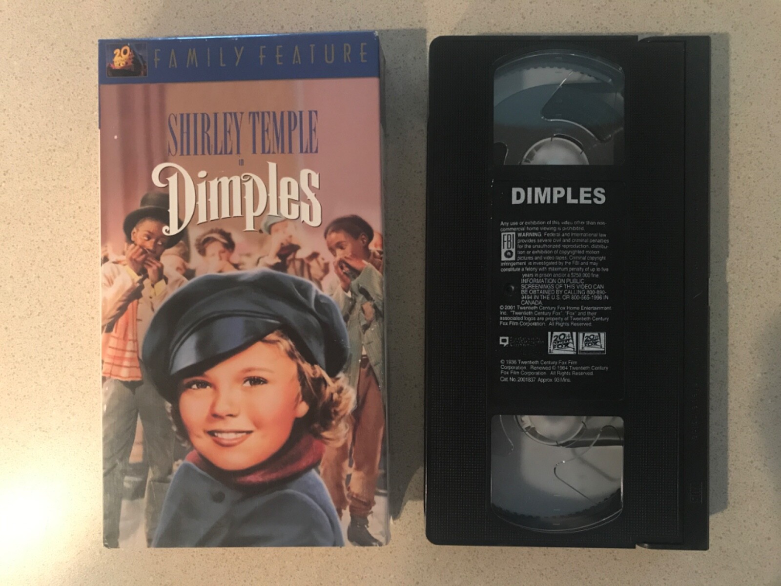 Dimples (VHS, 2001, Colorized/Slipsleeve) Shirley Temple