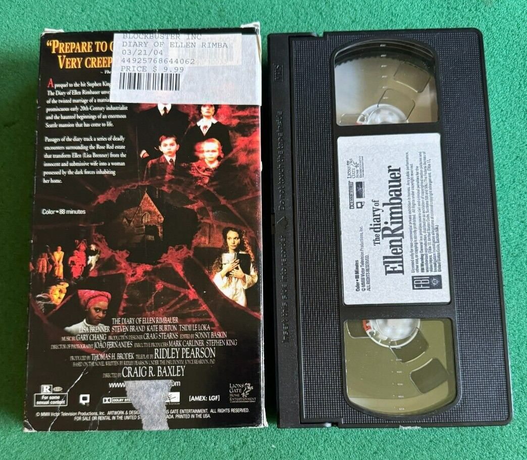 The Diary Of Ellen Rimbauer Stephen King Craig R Baxley VHS EX-BLOCKBUSTER
