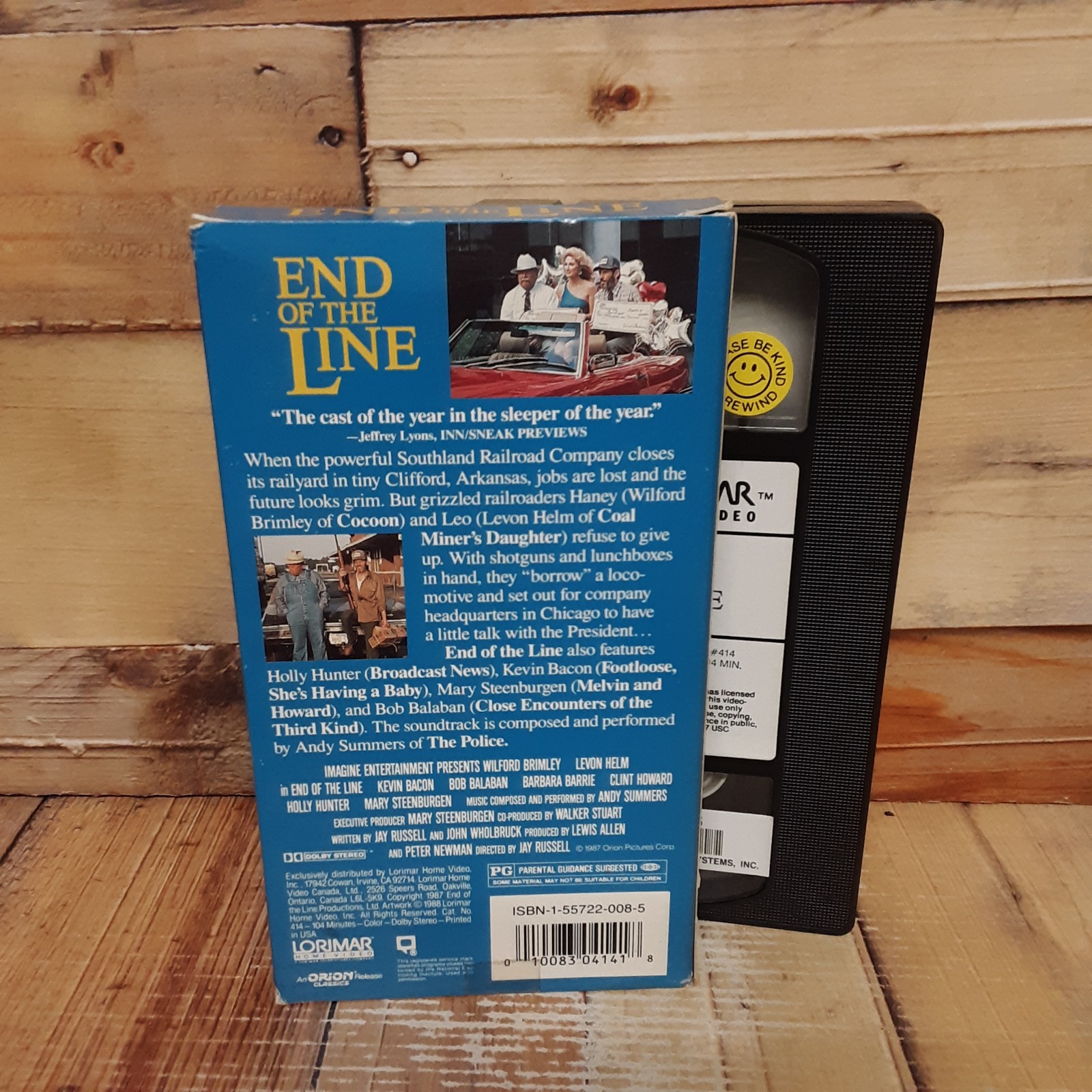 End Of The Line VHS Used PG Wilford Brimley Kevin Bacon Drama 104 Min