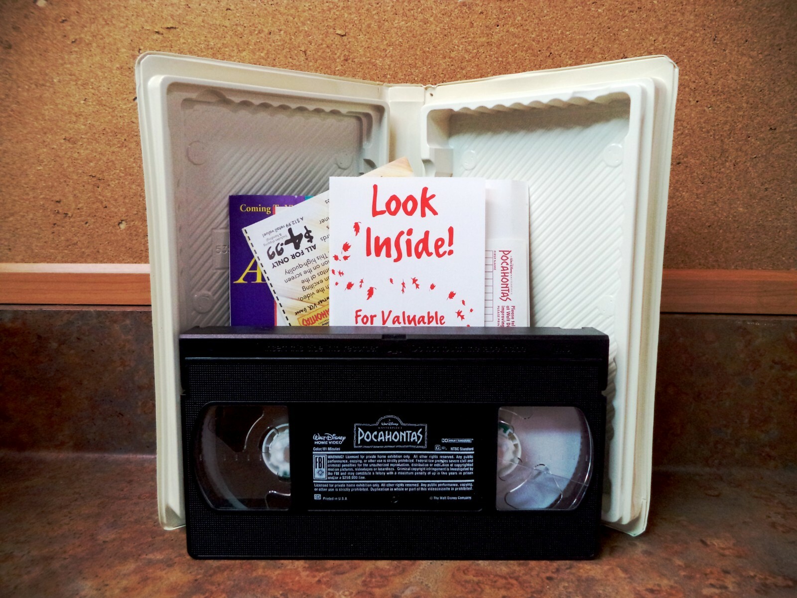 DISNEY’S Pocahontas (VHS 1996) Voices of: Mel Gibson, Linda Hunt, Christian Bale