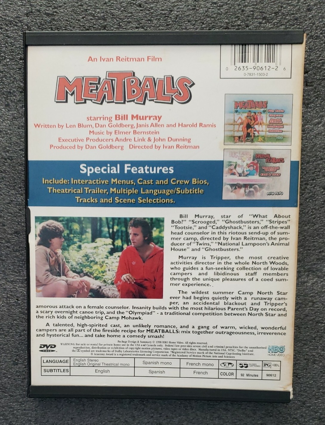 Meatballs (DVD 1998 Snapcase) Bill Murray Harold Ramis Ivan Reitman VGC