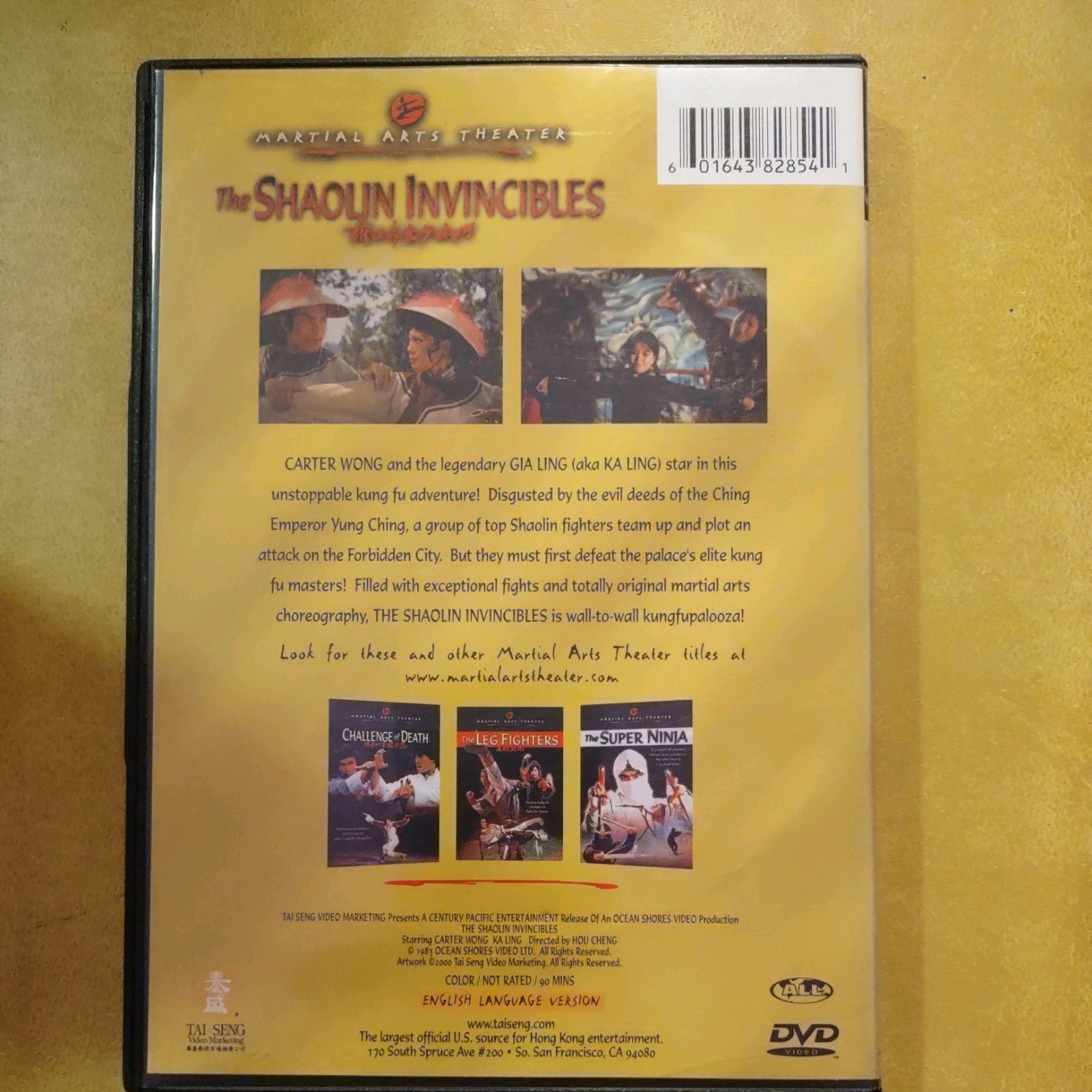 The Shaolin Invincibles – Martial Arts Theater Tai Seng 2001 DVD Carter Wong