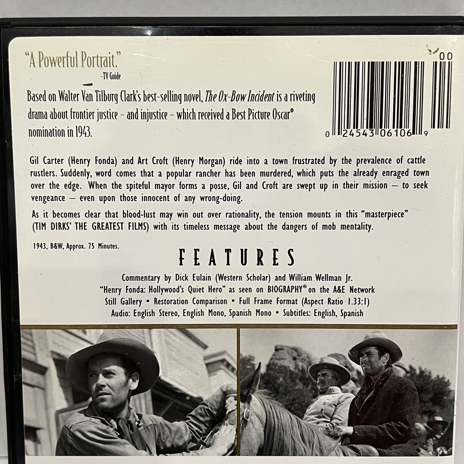 Hush…Hush, Sweet Charlotte, Zorba, The Ox-Bow Incident DVD Bette Davis Quinn
