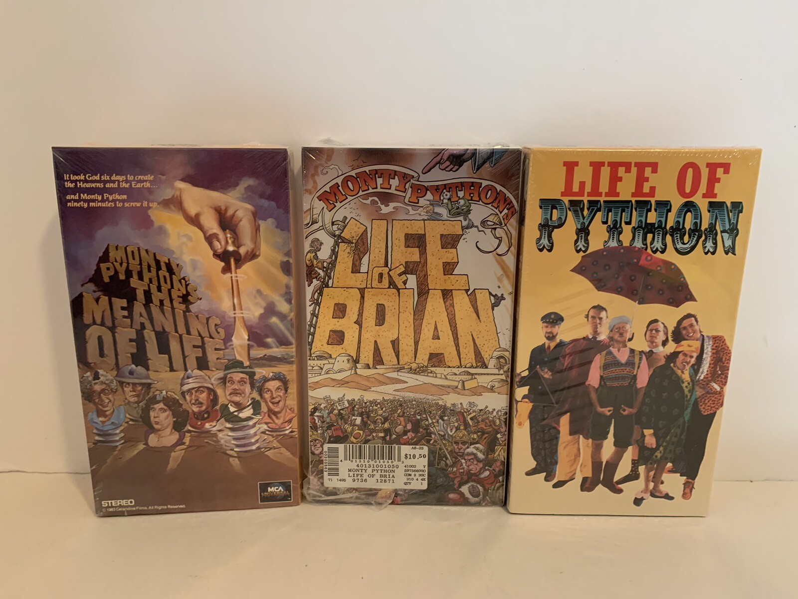 Lot Of 3 Monty Python VHS Meaning of Life Life of Brian Life of Python Paramount
