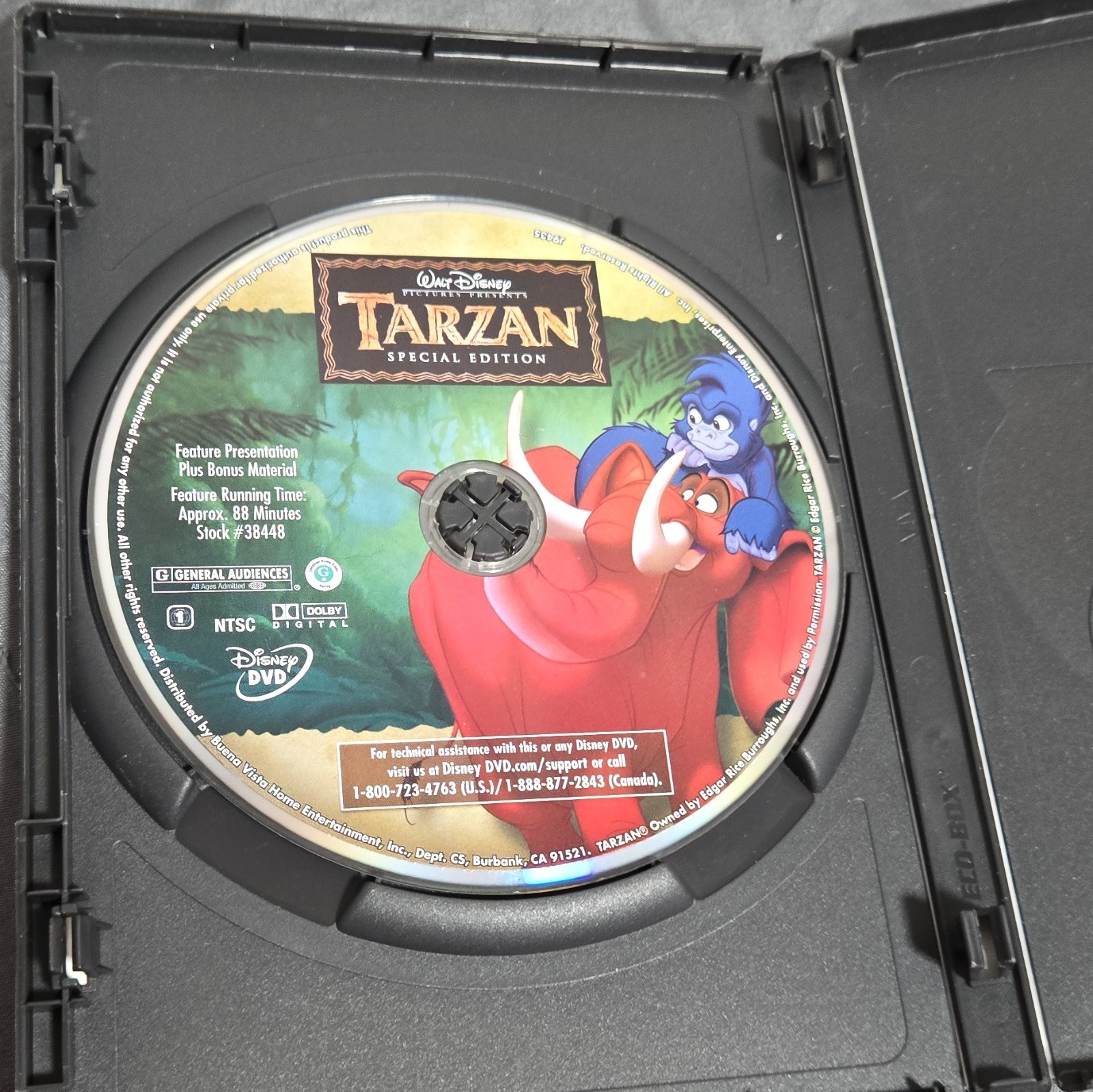 Disney Tarzan Special Edition DVD NTSC G 88 Min Bonus Material Tony Goldwyn