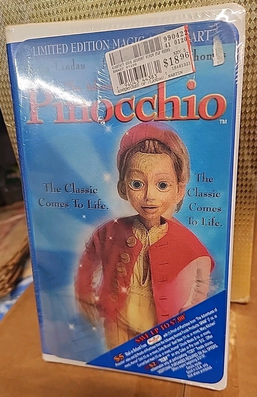 The Adventures of Pinocchio (VHS, 1996, Clamshell) New Sealed Copy