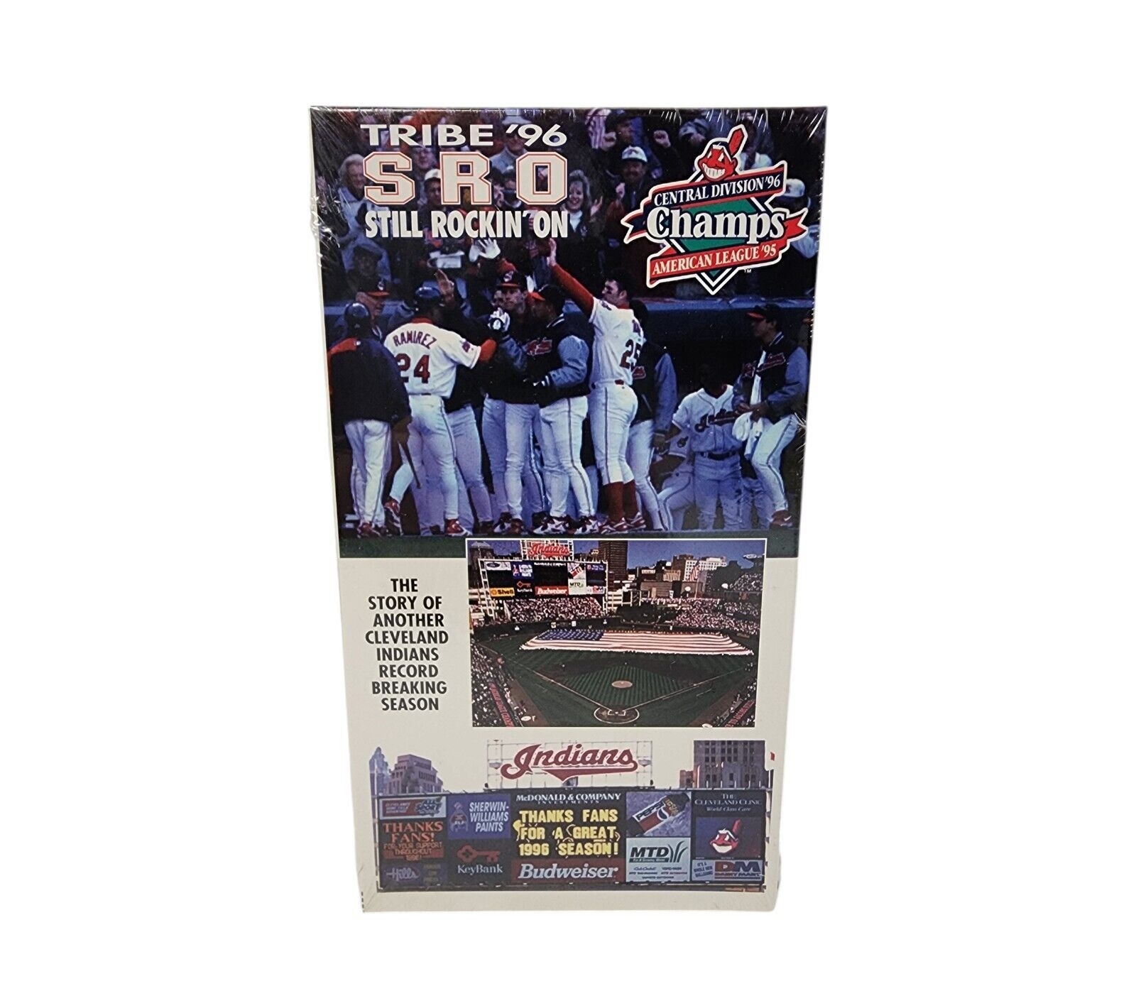 Cleveland Indians VHS 1996 Baseball Season Highlights Division Champions NEW