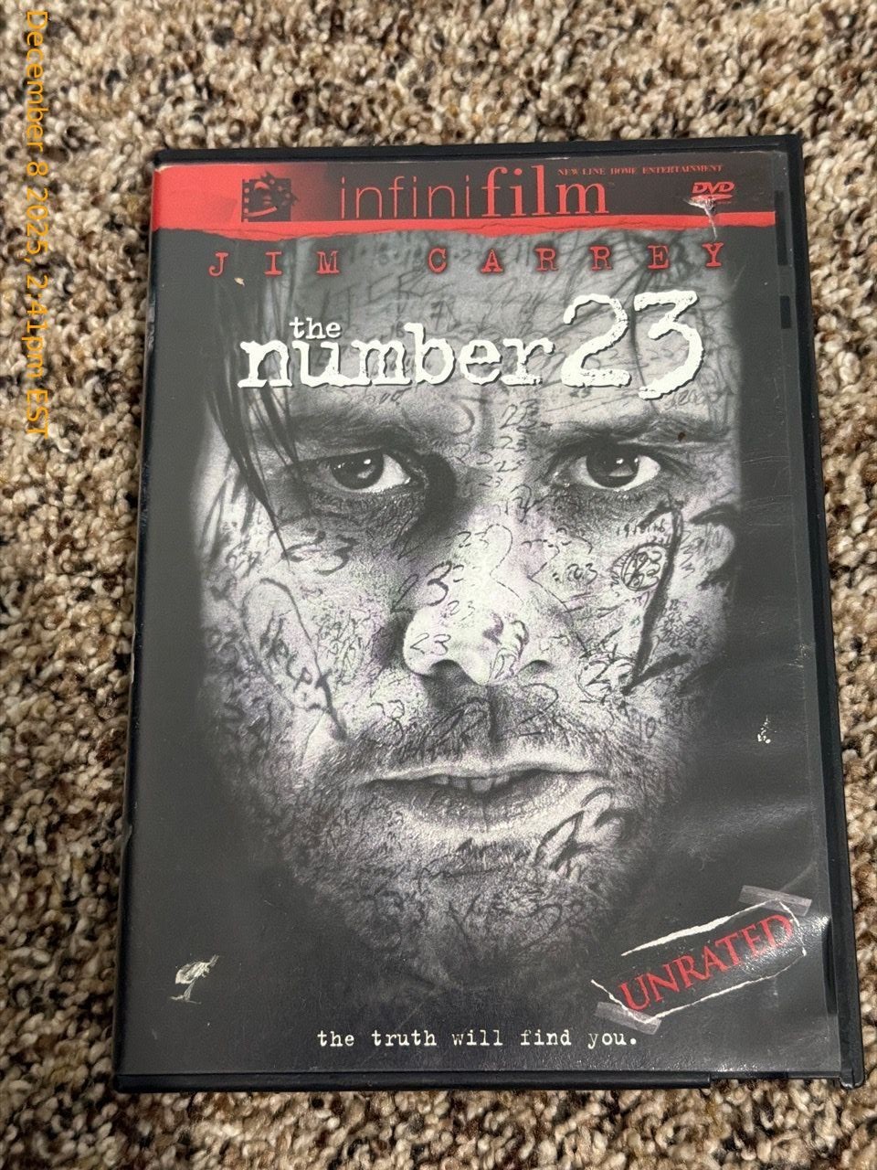The Number 23 Unrated Infinifilm Edition DVD – DVD By Jim Carrey