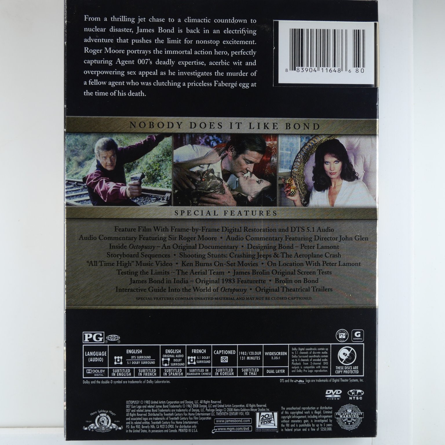 Octopussy DVD 2006 Ultimate Edition Roger Moore James Bond 007 Two-Disc Set