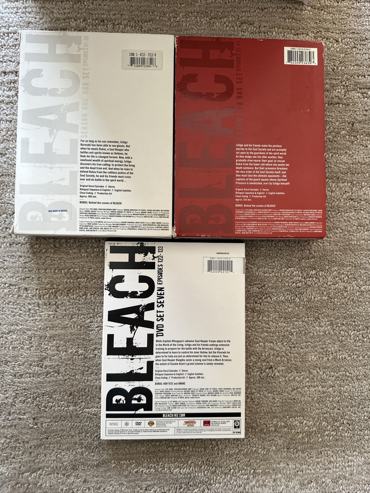 Shonen Jump BLEACH Season One & Two 2 Box Sets 13 DVDs Uncut USED + Bonus Set 7