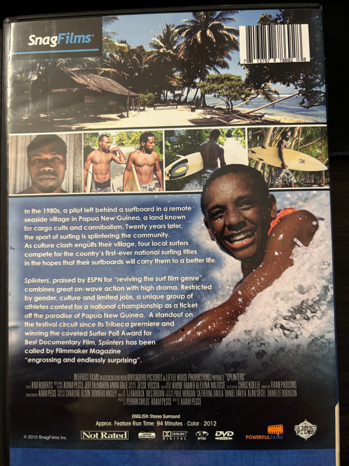 Splinters DVD 2012 Surfing Documentary Papua New Guinea Surf Film Adam Pesce