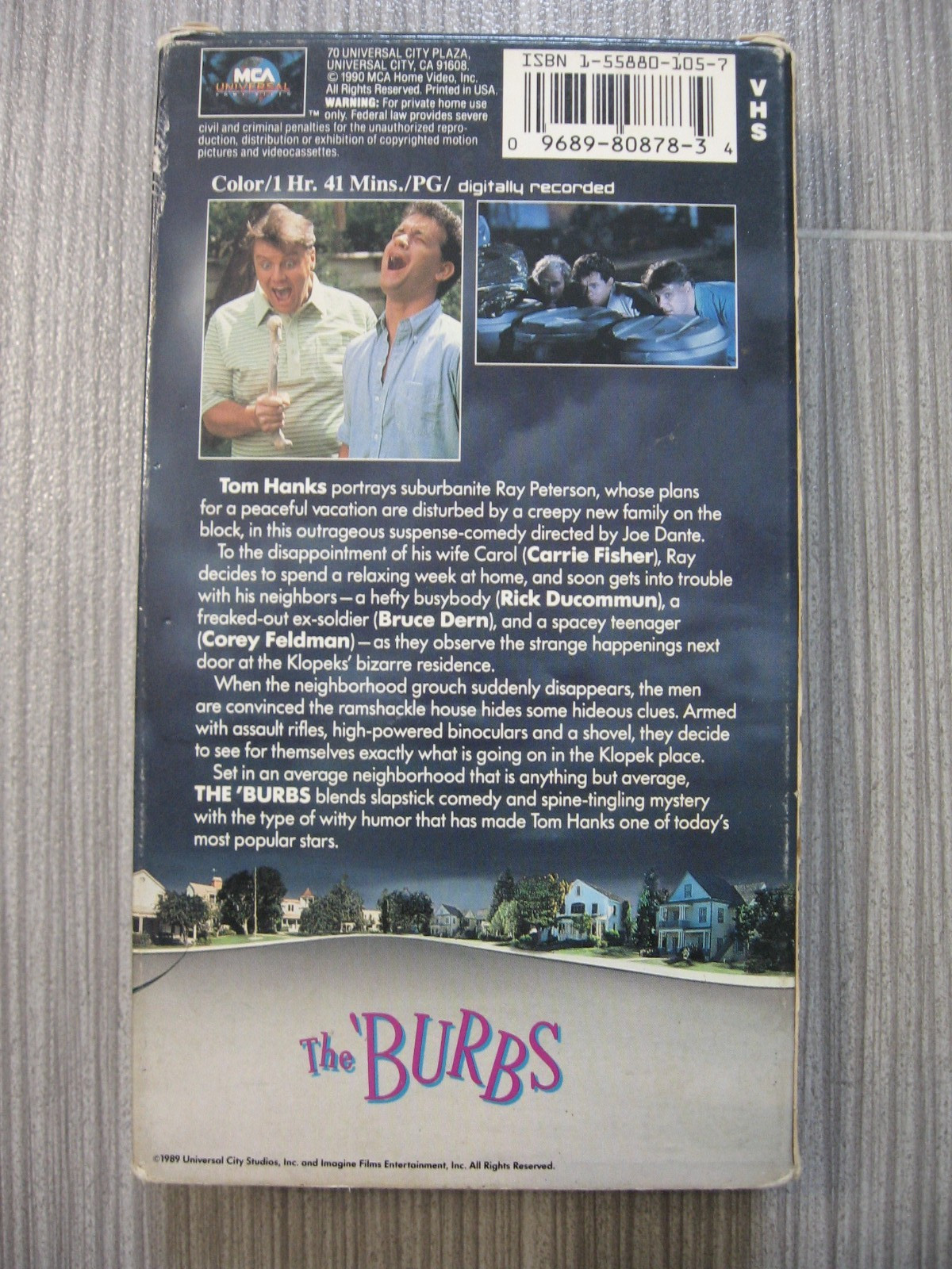 THE BURBS – HORROR COMEDY VHS TAPE – 1989 Tom Hanks, Corey Feldman, Joe Dante