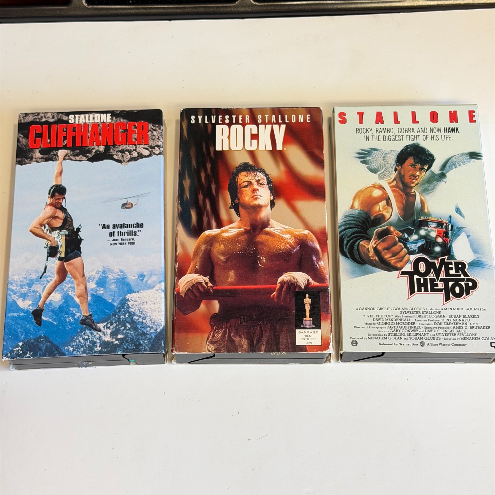Stallone VHS Lot Rocky Cliffhanger Over The Top Action Boxing