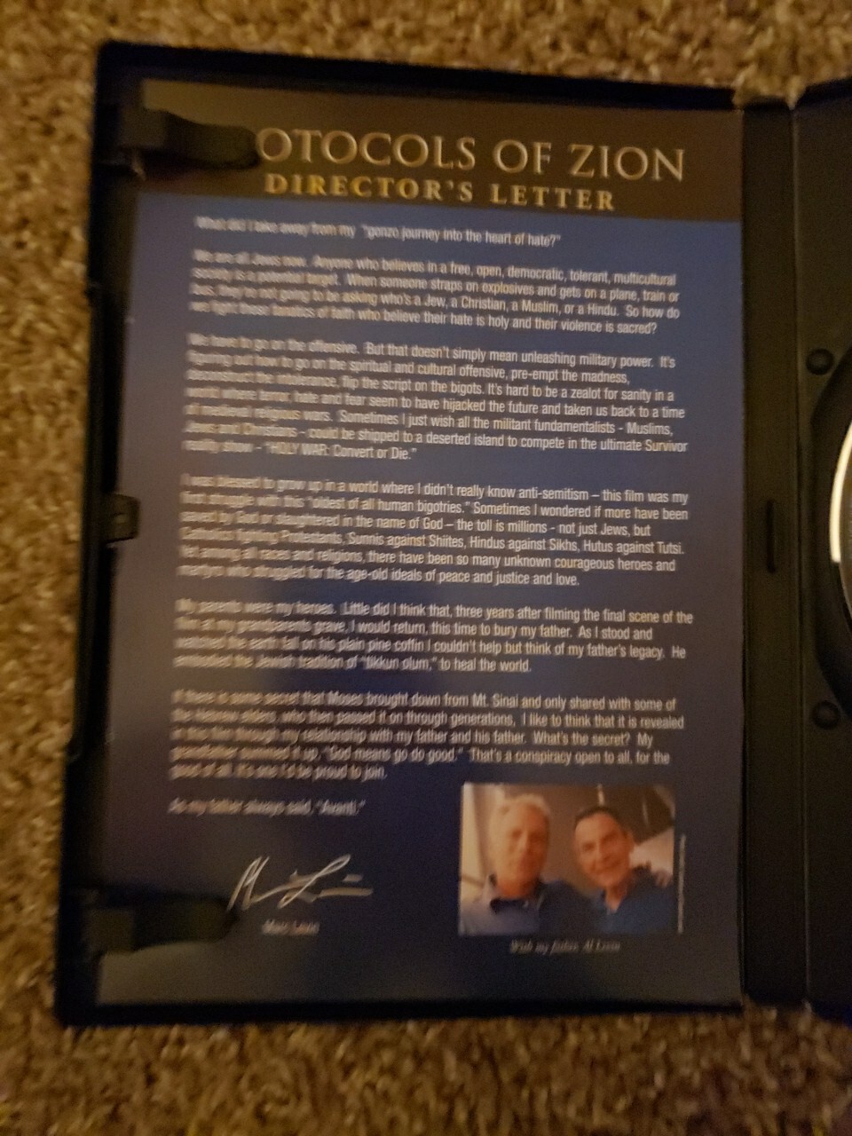 Protocols of Zion 2004 DVD Marc Levin Jews Jewish Conspiracy Theory HBO Doc OOP