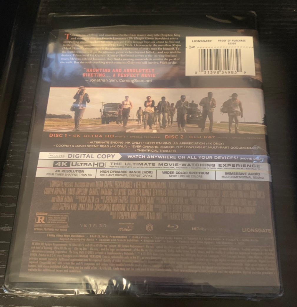 The Long Walk [New 4K UHD Blu-ray] With Blu-Ray, 4K Mastering, Digital Copy