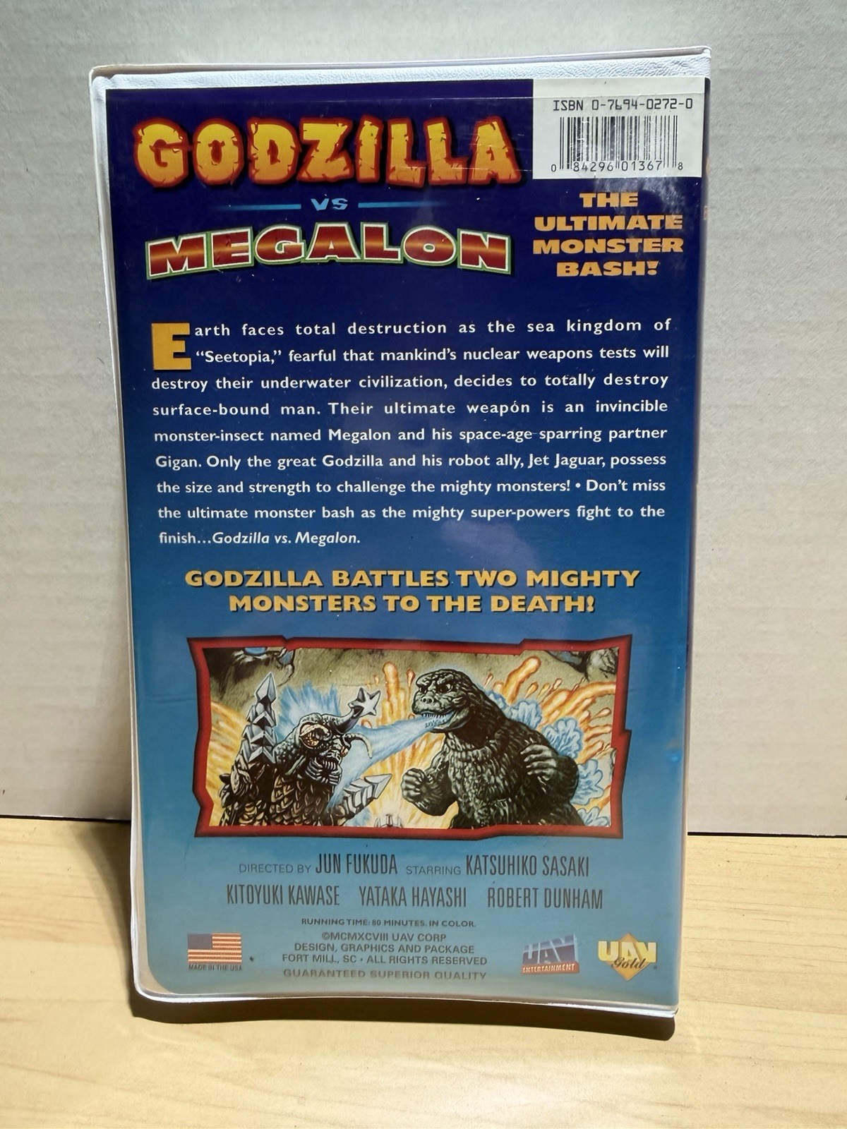 Godzilla vs. Megalon VHS Jun Fukuda, Katsuhiko Sasaki, Kitoyuki Kawase