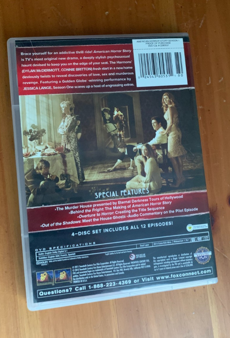 American Horror Story-Murder House: the Complete First Season (DVD, 2011)