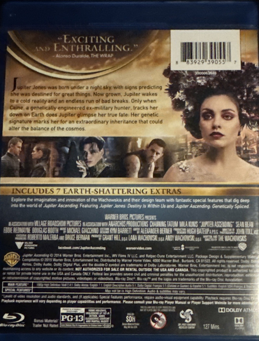 Jupiter Ascending (Blu-ray & DVD ) Used-Free Delivery