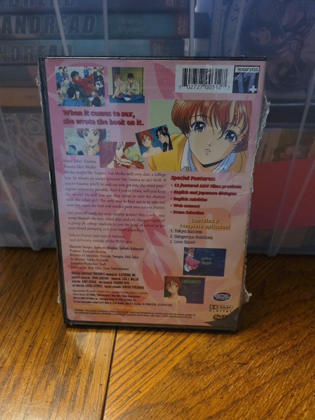 Sakura Diaries: Chapter 1 (DVD, 2000) ADV Films Animation 3 Episodes BRAND NEW