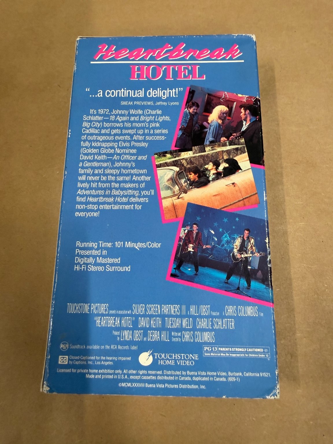 Heartbreak Hotel VHS 1988 Comedy Adventure Chris Columbus Touchstone