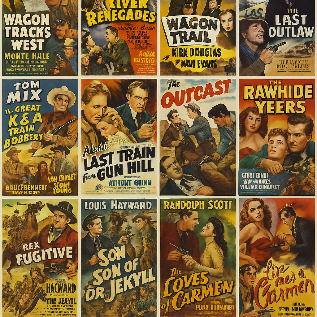 170 Western Movies Public Domain Flash Drive 64GB USB 177+ Hrs Royalty-Free