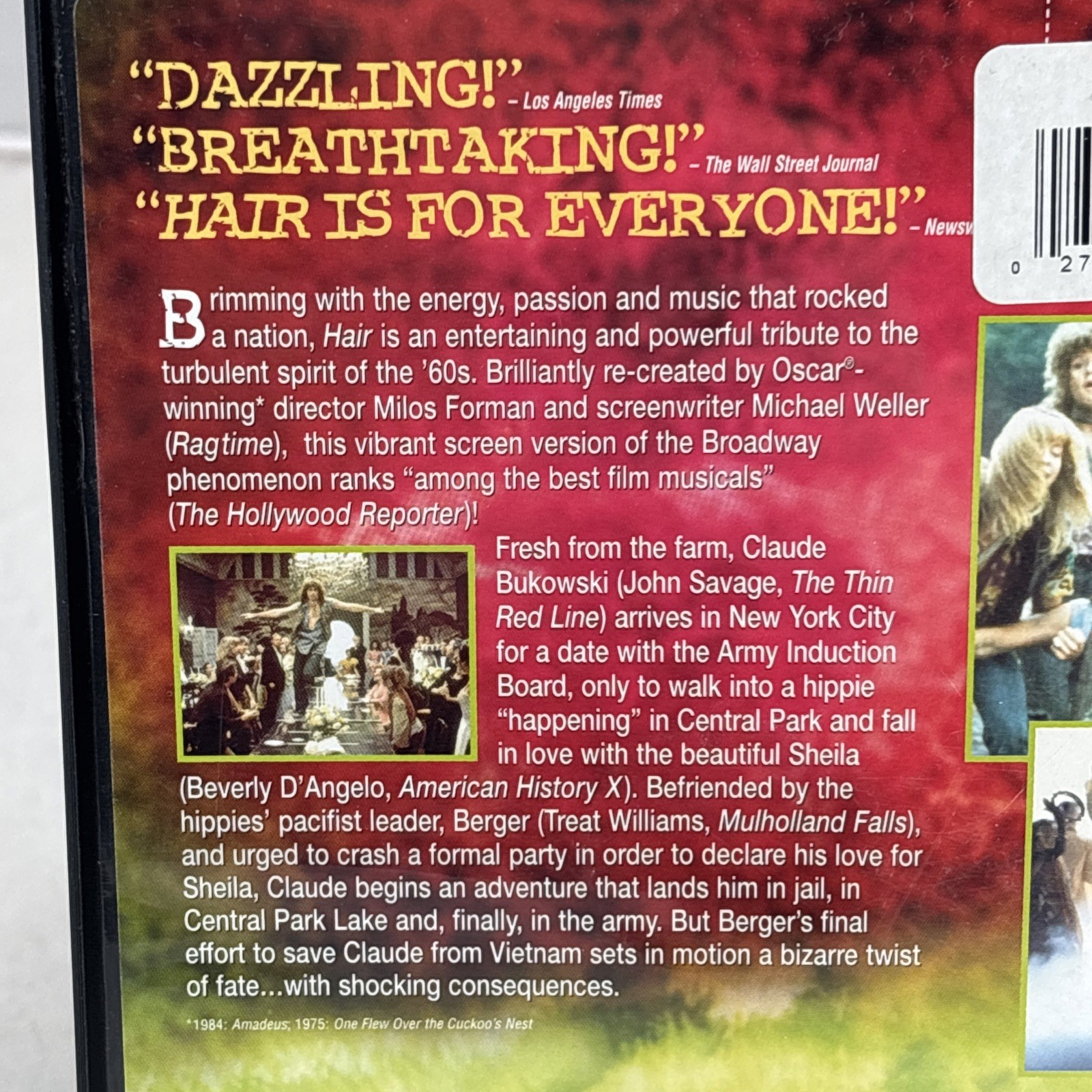 Hair (1999) Based on 1967 Broadway Play, 1979 Film Directed by Milos Forman. DVD