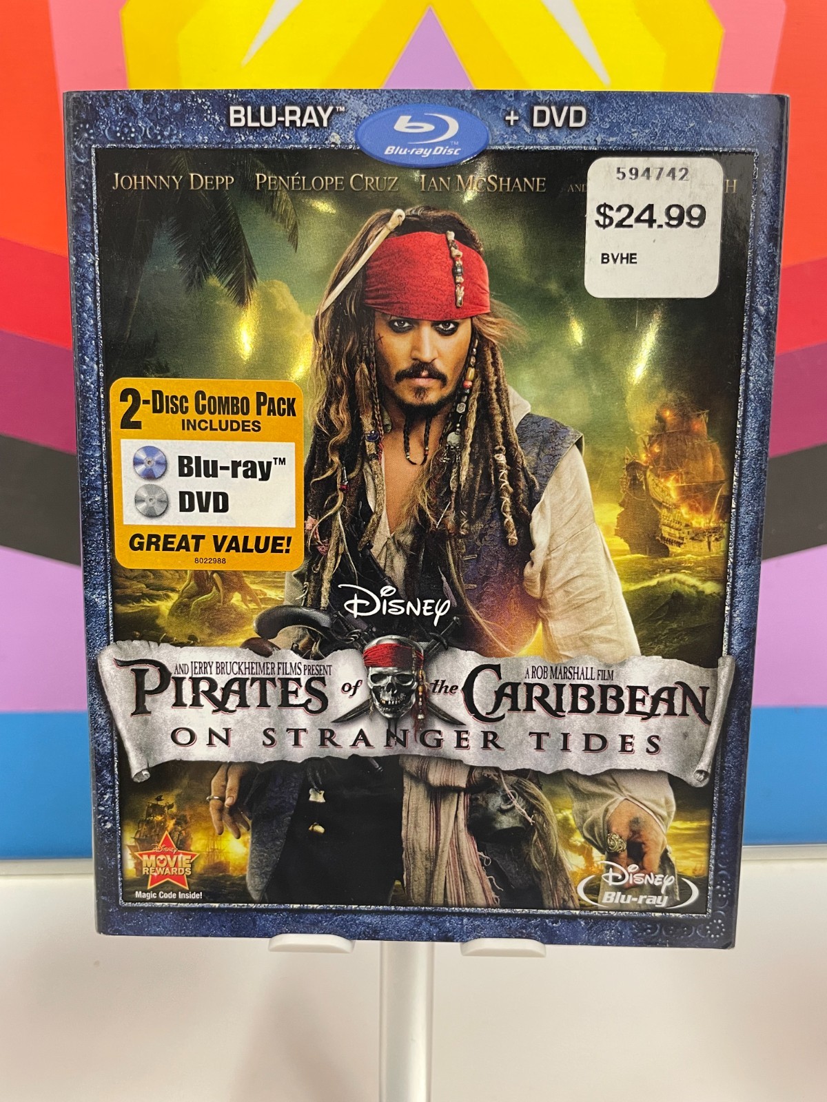 Pirates of the Caribbean: On Stranger Tides (Blu-ray/DVD, 2011, Disney) NEW