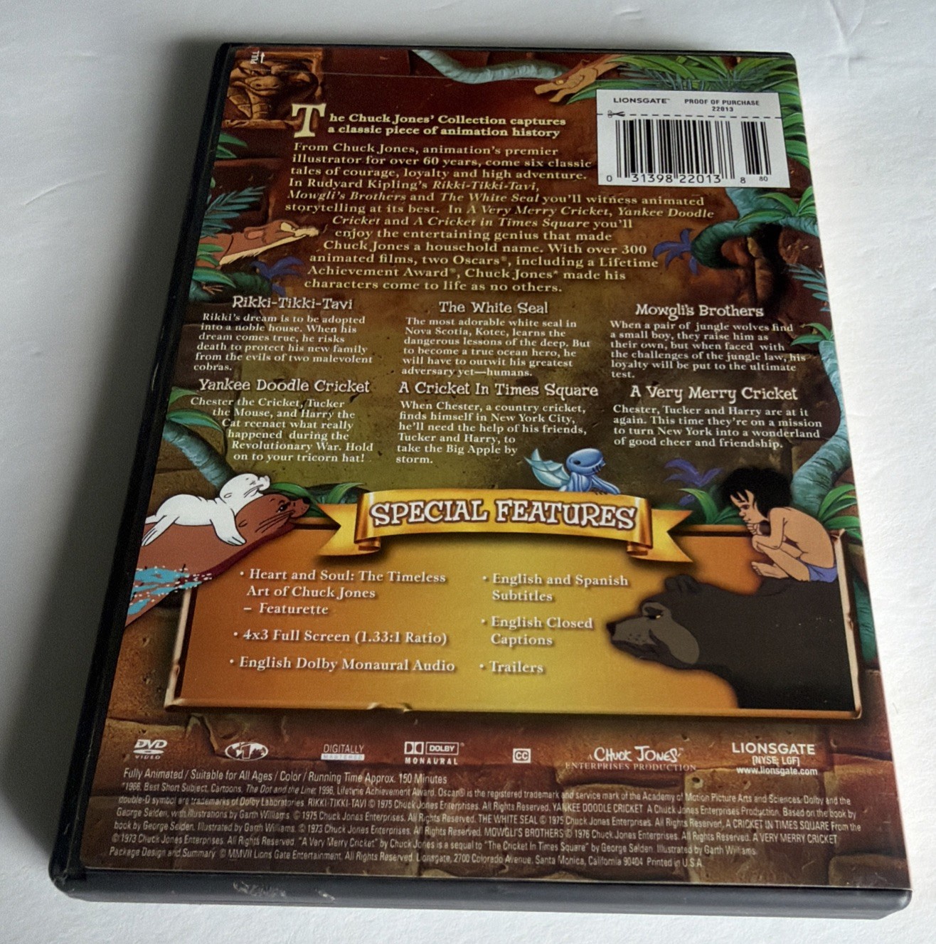 Chuck Jones Collection DVD 6 Classic Stories Rikki Tikki Tavi