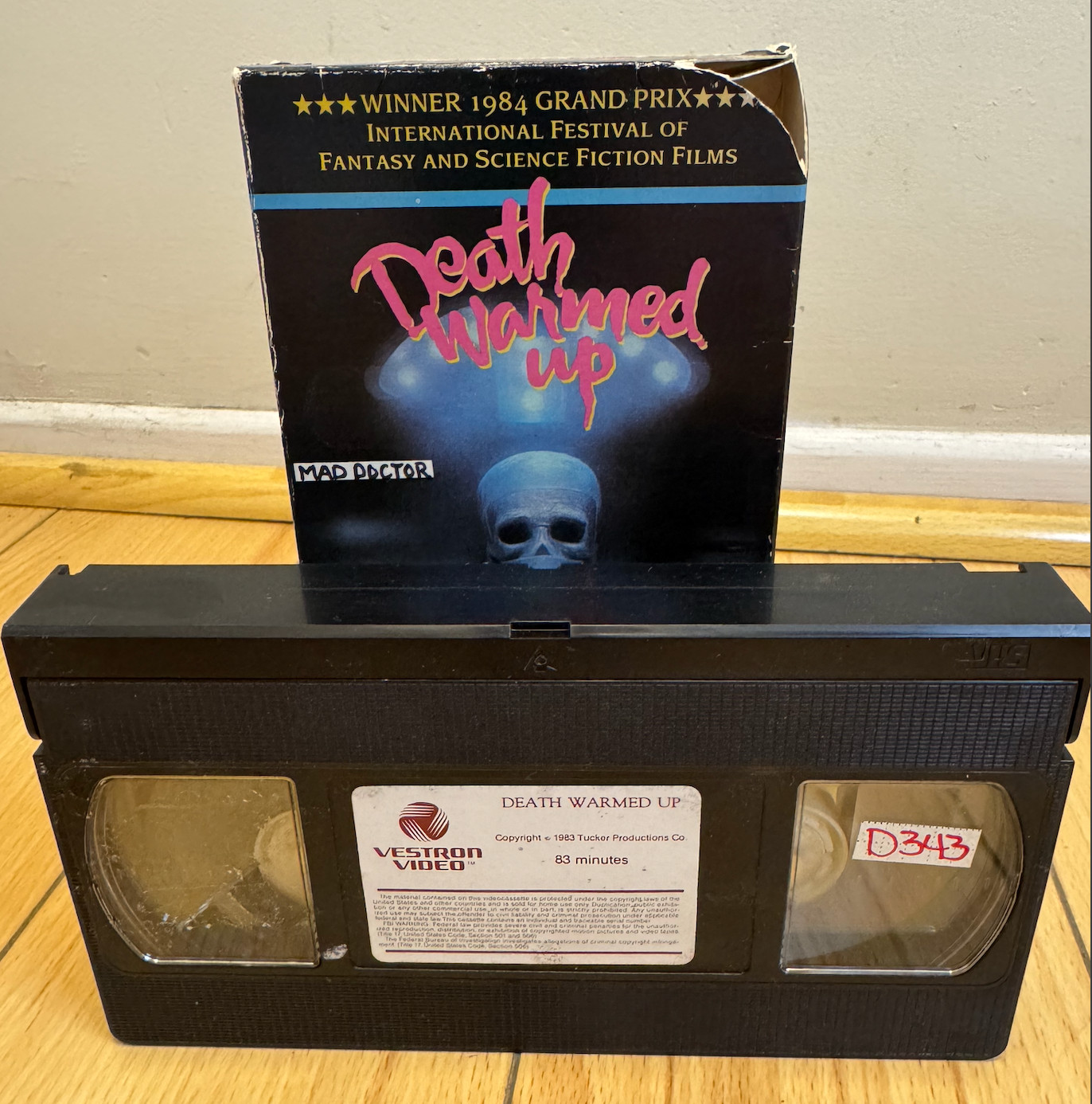 Death Warmed Up (VHS 1984) Vestron New Zealand 1980s slasher Human Experiment