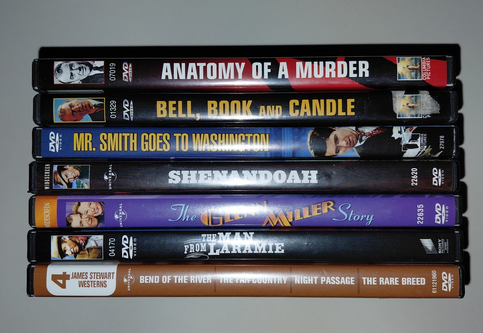 10 James Stewart Classic Movie DVDs Lot ALL TESTED Bell, Book and Candle & more!