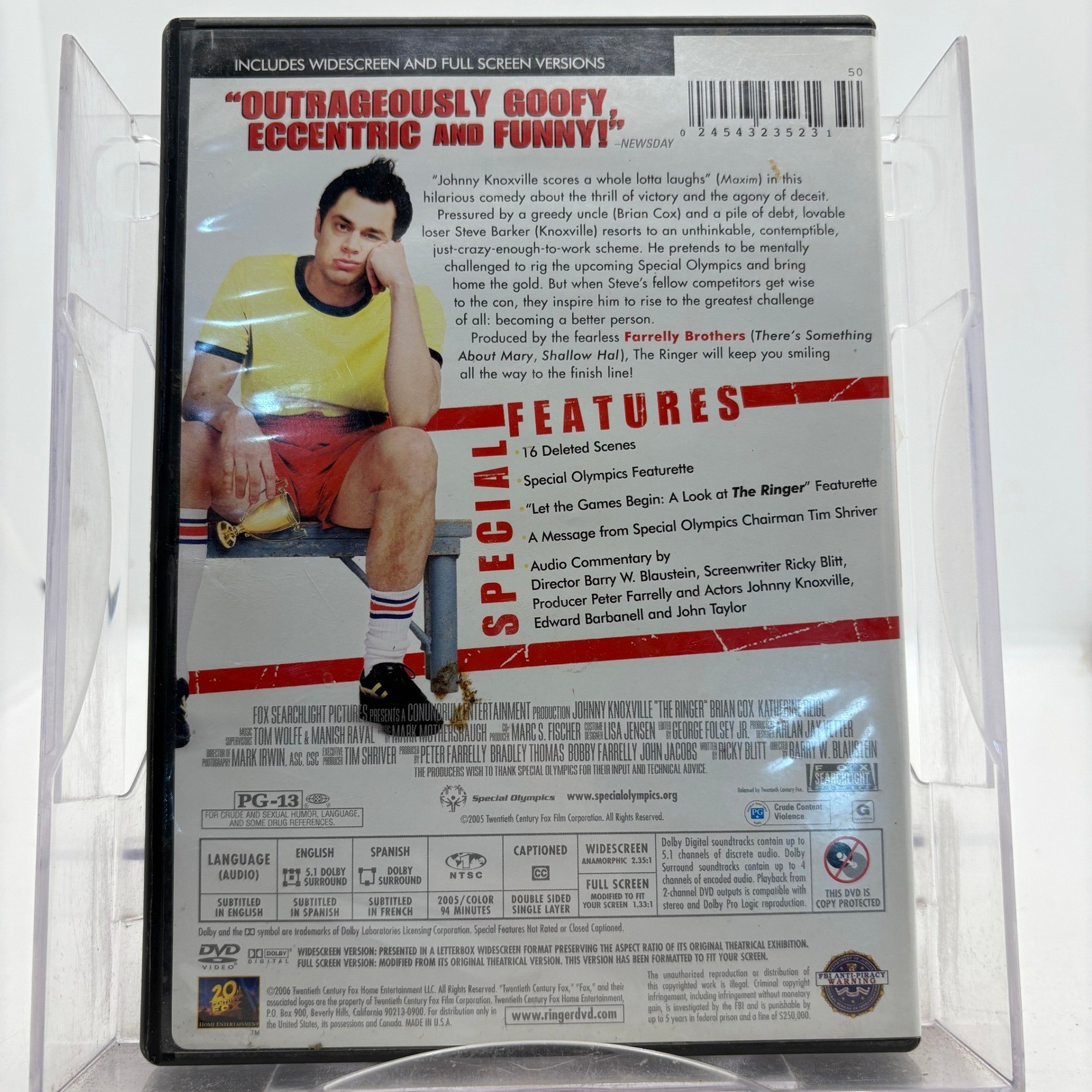 The Ringer DVD Johnny Knoxville Farrelly Brothers Comedy Movie 2005 PG-13