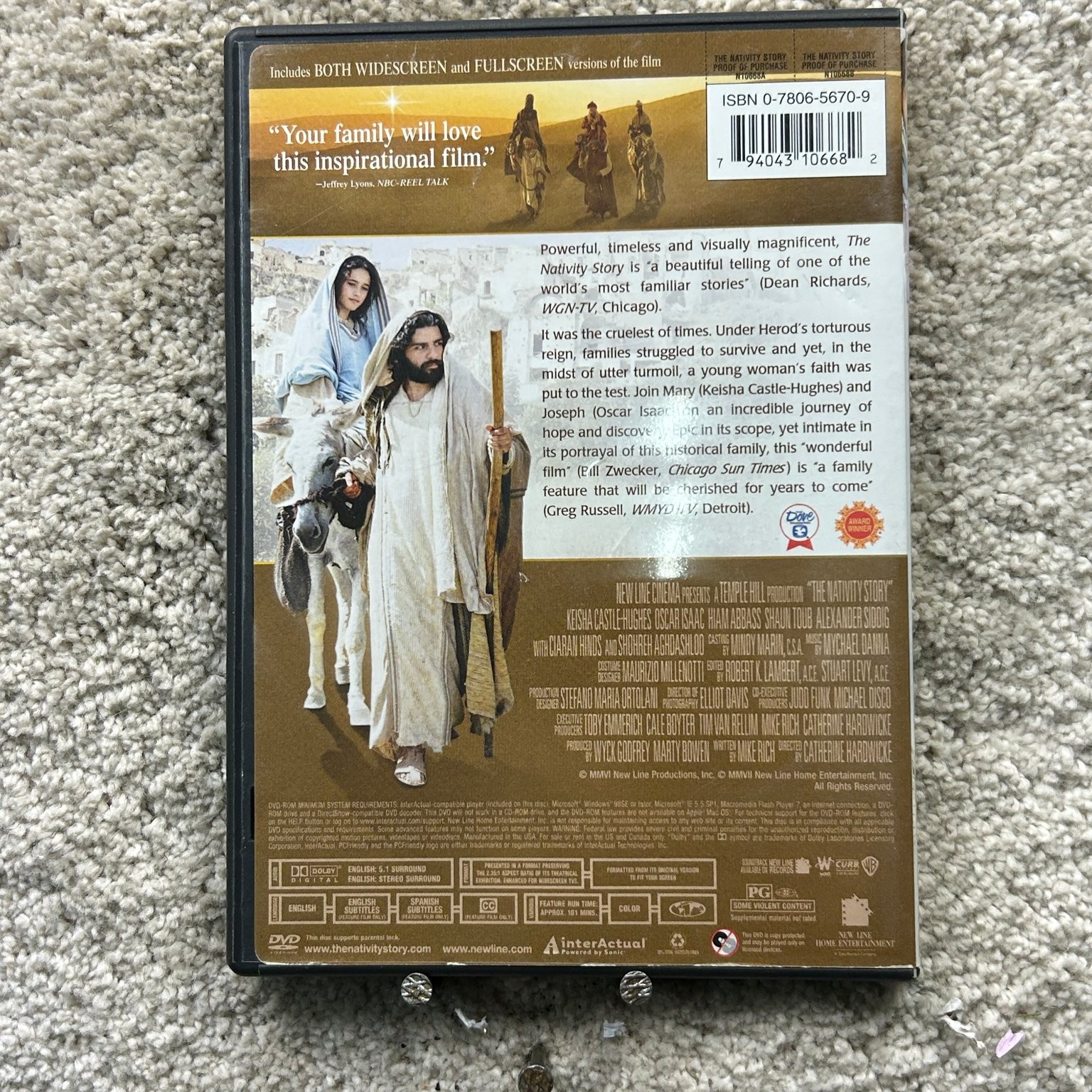 The Nativity Story DVD 2006 Keisha Castle-Hughes Catherine Hardwicke Widescreen