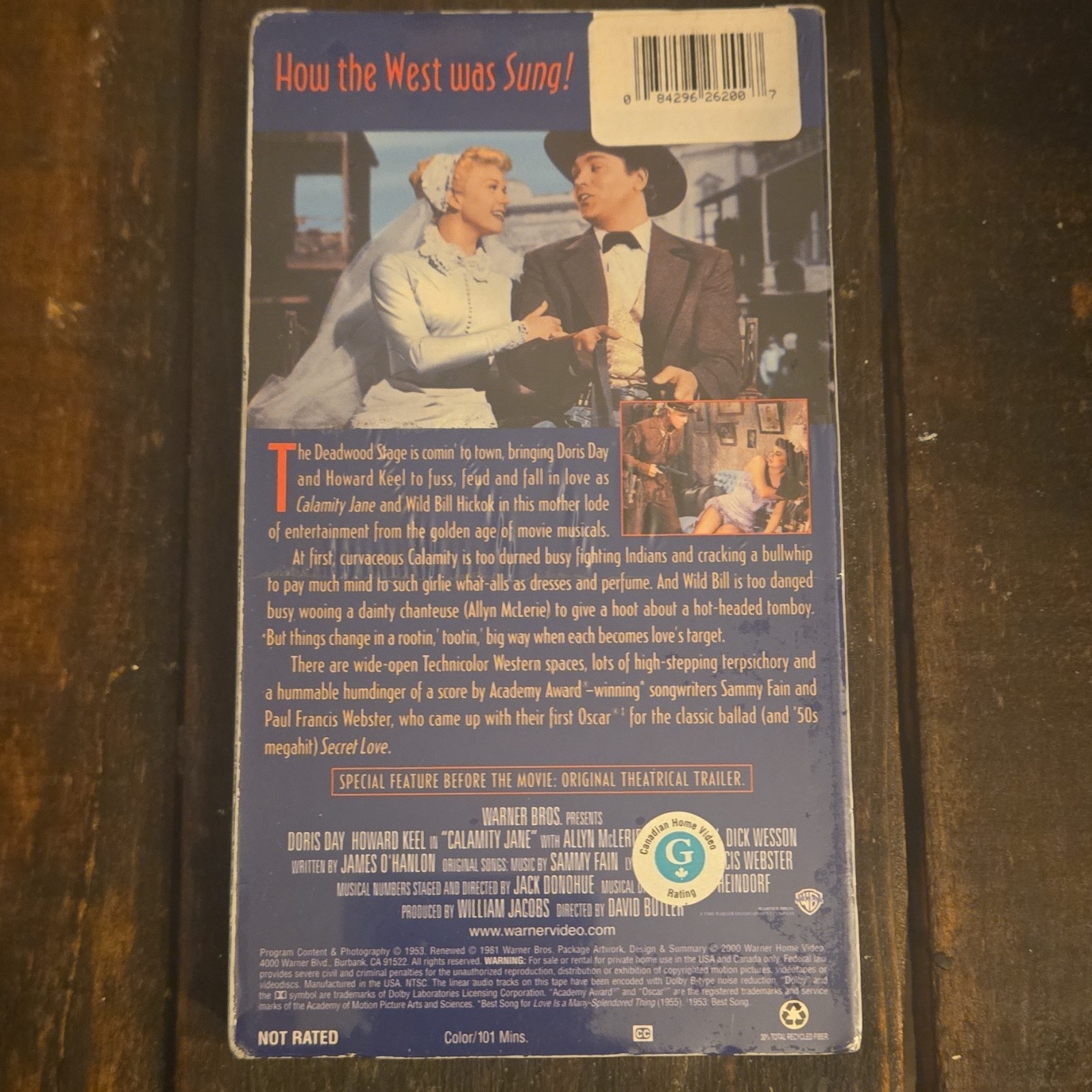 Warner Bros. Calamity Jane VHS NTSC Doris Day Howard Keel **SEALED**
